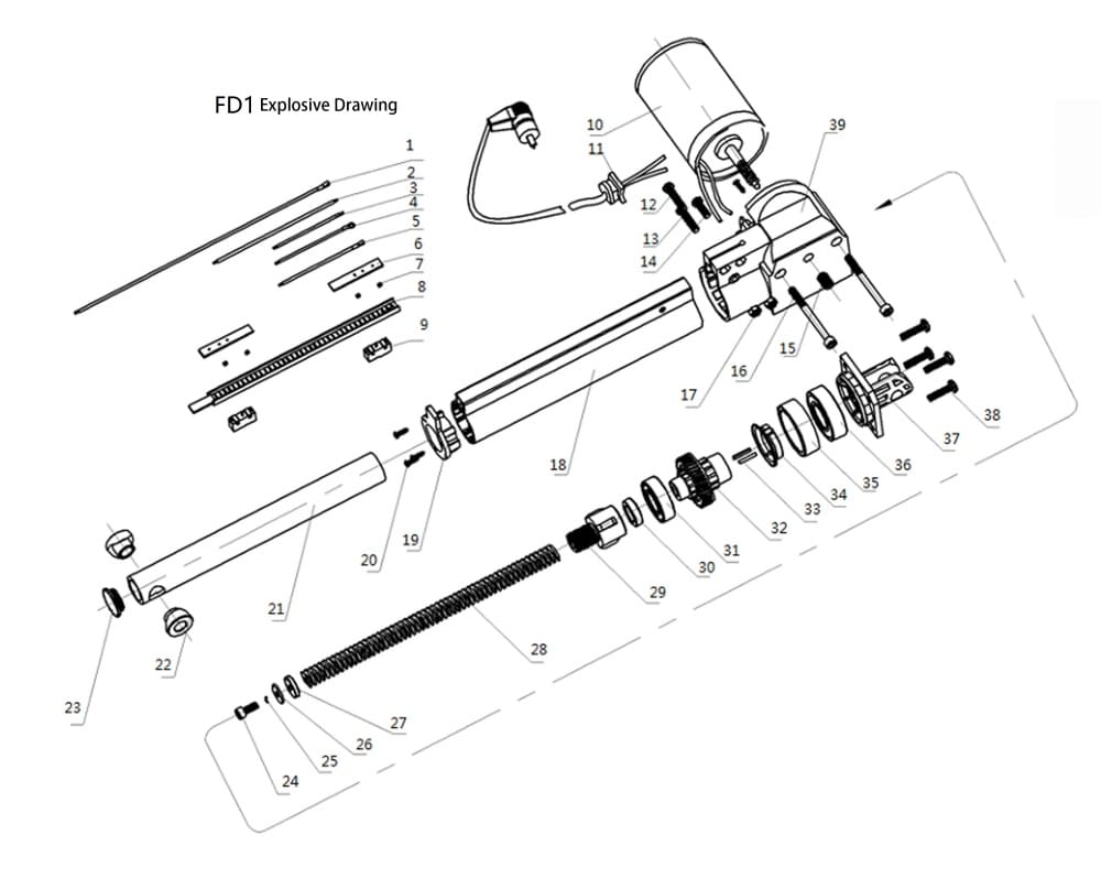 Do you really know about the Linear Actuator/Linear Driver? 1 Electric linear actuator driver internal structure diagram