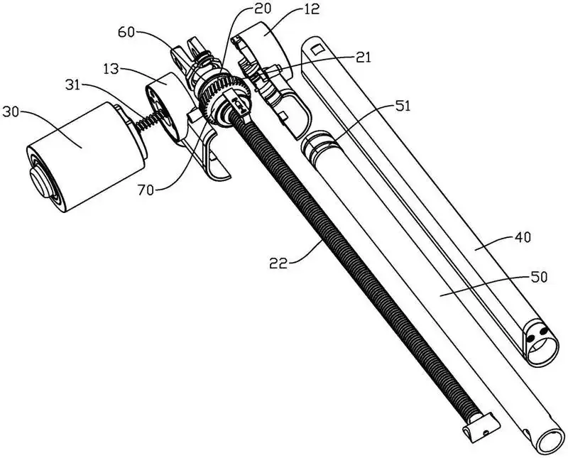 The internal structure of LINEAR ACTUATOR 1 exploded drawing
