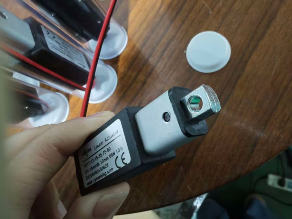 sanxing fd17 mini linear actuator small size with 188n max load for small applications micro size with free metal head upgrade sanxing fd17 linear actuator with upgraded metal inner tube head