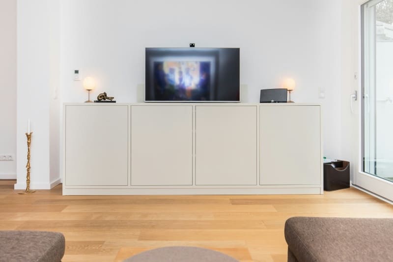 Vertical hidden motorized TV lift for home and hotel furniture