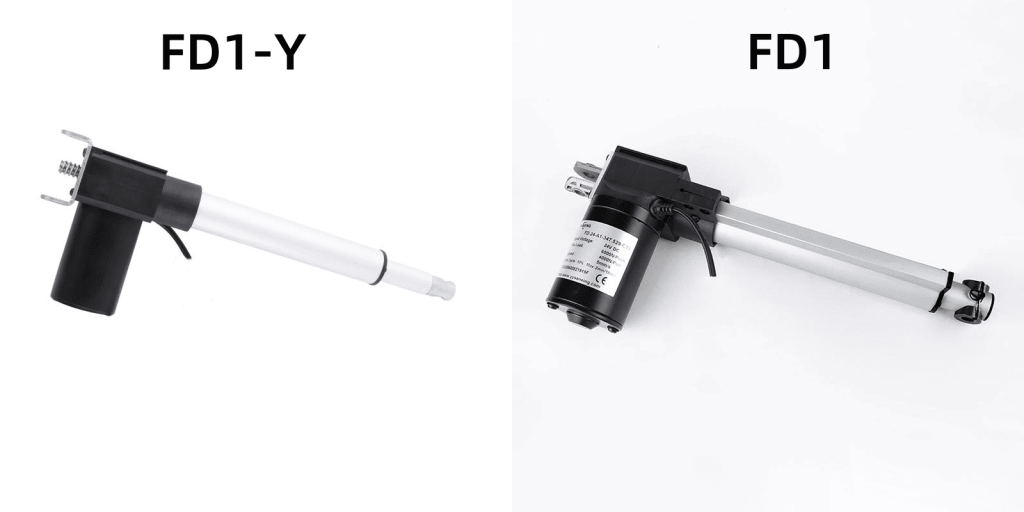 comparison between the FD1 Linear Actuator and FD1-YLinear actuator
