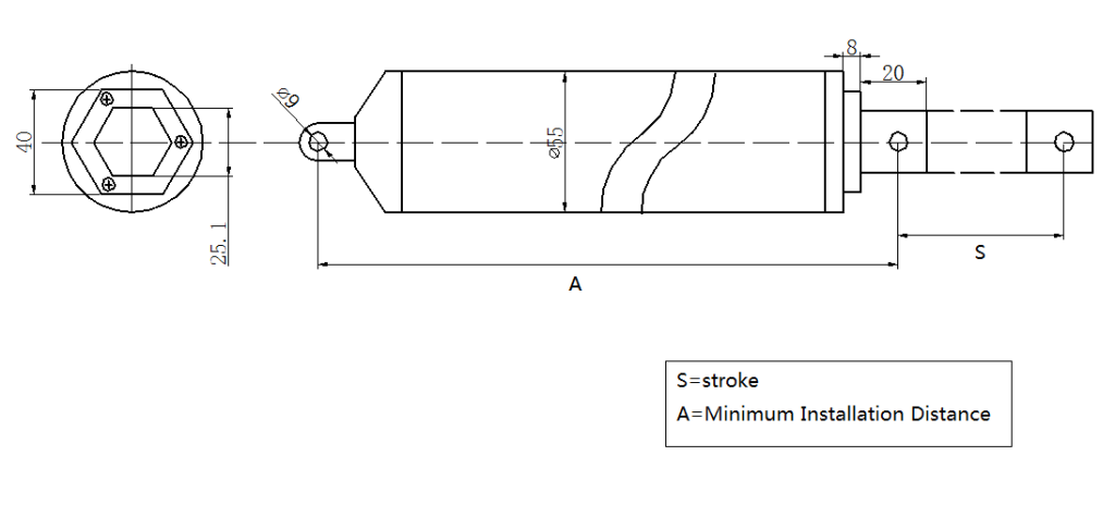 high speed linear motor actuator FD9 internal structure cutaway drawing