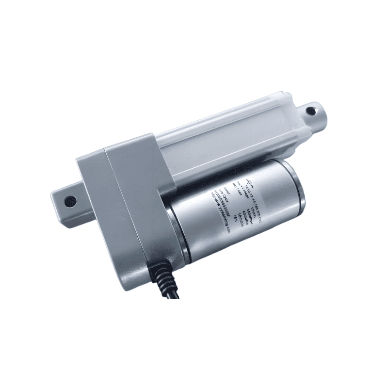 FD10 Compact small Linear Actuator | Custom Stroke & Voltage Available 1 FD10 small linear actuator compact parallel motor low noise silver housing