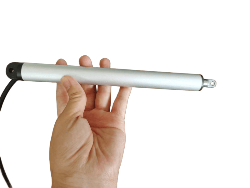 Small waterproof linear actuator FD16 silver full unit product front shot