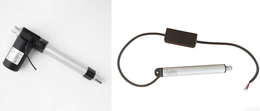 Sanxing FD13 IP66 low‑noise(larger‑size) and FD16 IP68 micro‑size(standard‑noise) actuator side‑by‑side photo
